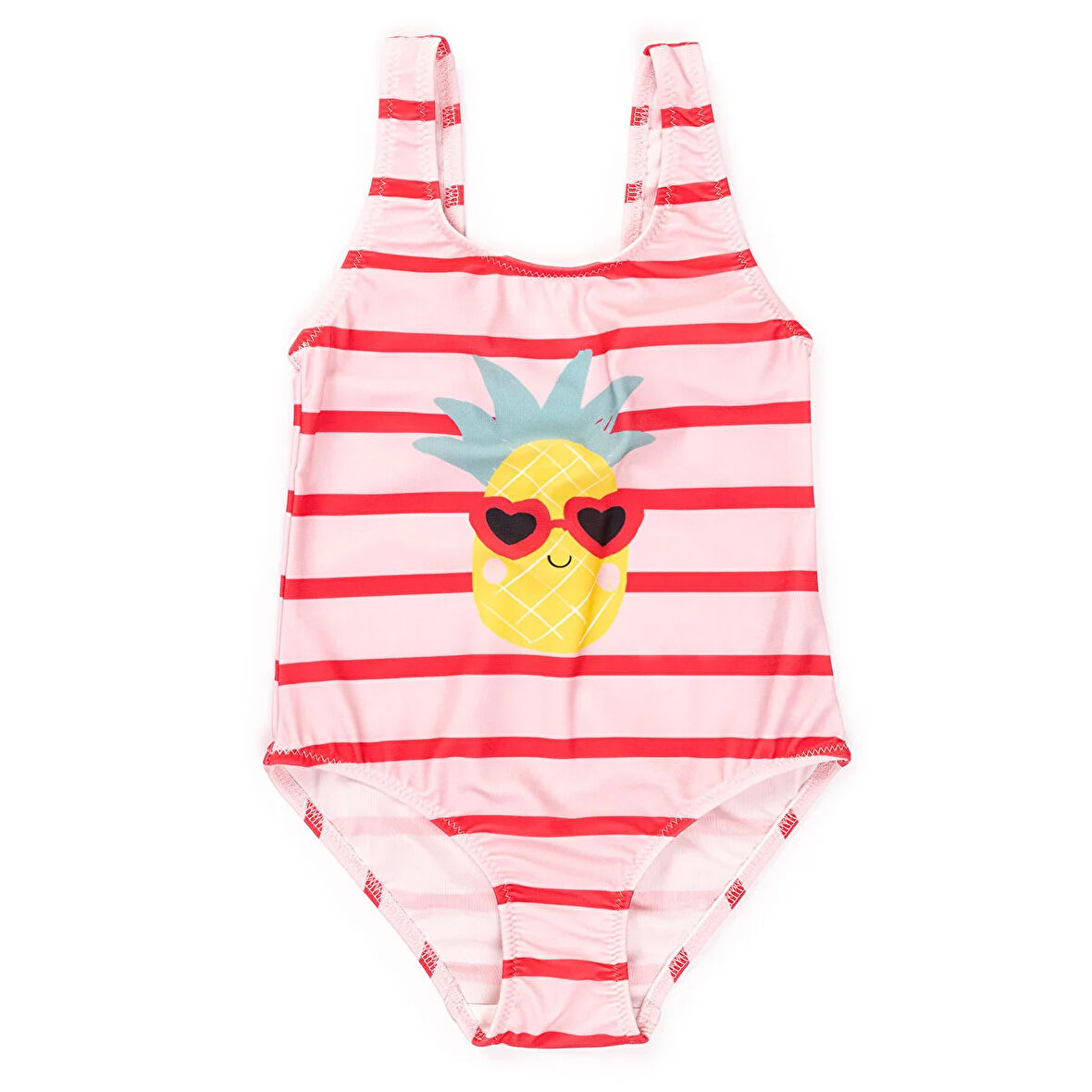 HelloBaby Çizgili Büyük Ananas Kız Mayo Kız Bebek