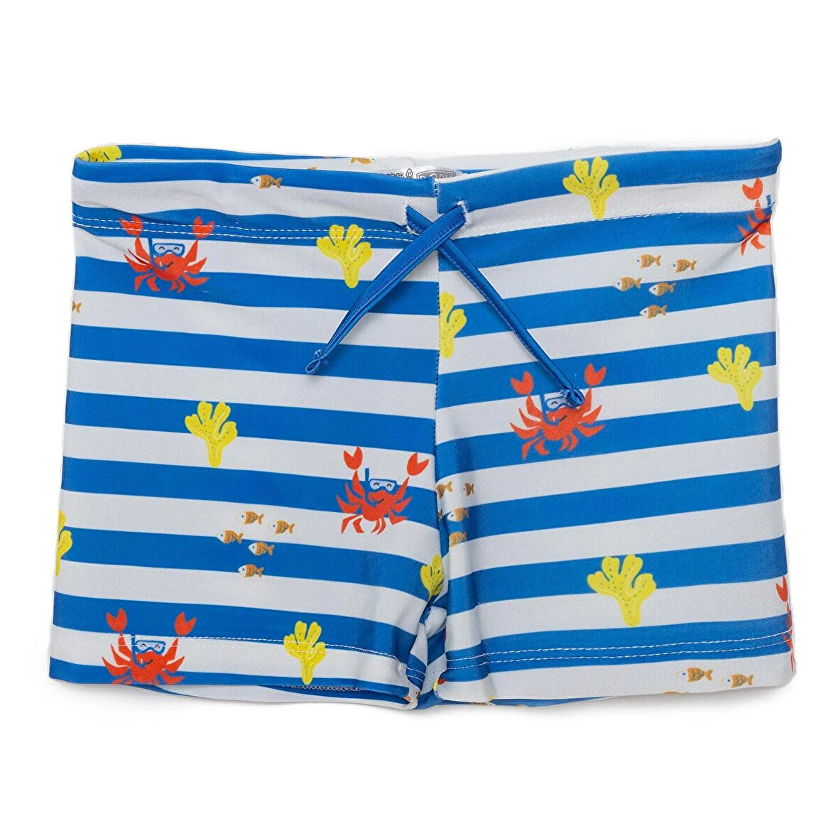 HelloBaby Çizgili Yengeç Desenli Erkek Boxer Mayo Erkek Bebek