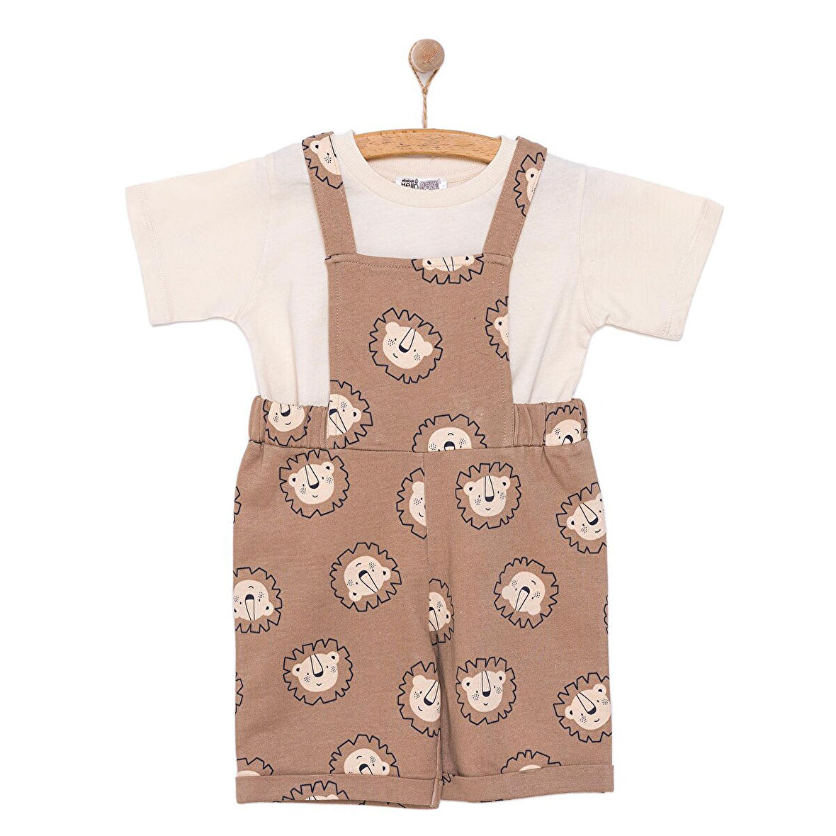 HelloBaby Safari Line Erkek Salopet-Tshirt Erkek Bebek