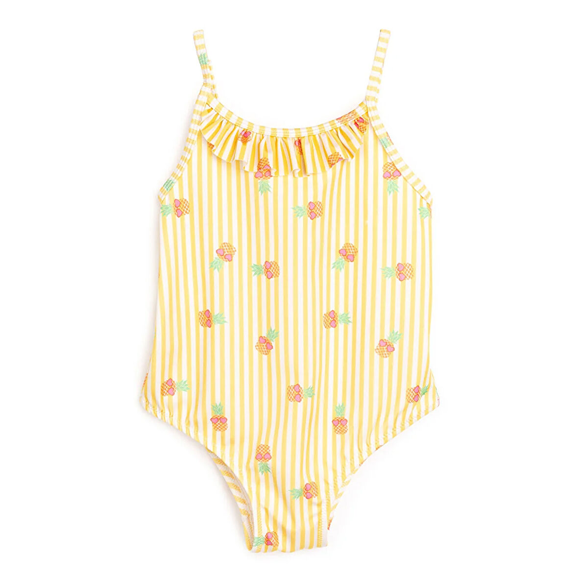 HelloBaby Çizgili Ananas Desenli Mayo Kız Bebek