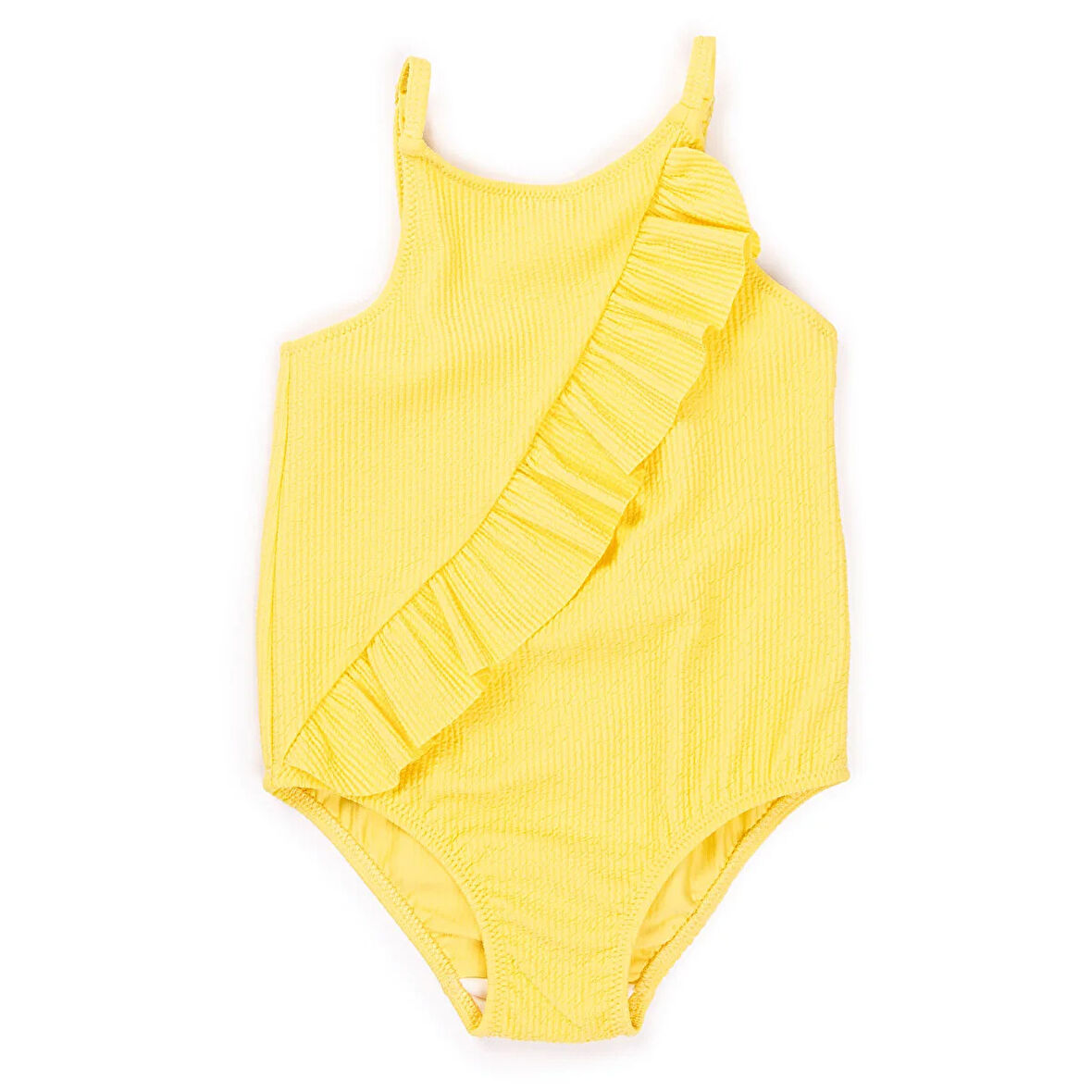 HelloBaby Dokulu Kumaş Fırfırlı Kız Mayo Kız Bebek