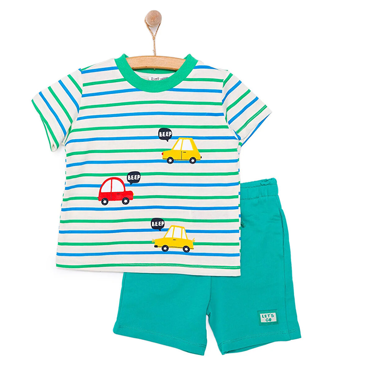 HelloBaby Cars&Roads Erkek Tshirt-Şort Erkek Bebek