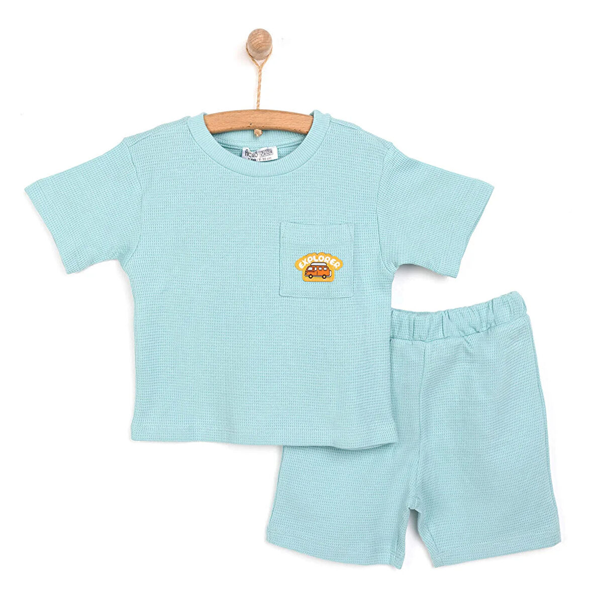 HelloBaby Happy On The Road Erkek Tshirt-Şort Erkek Bebek