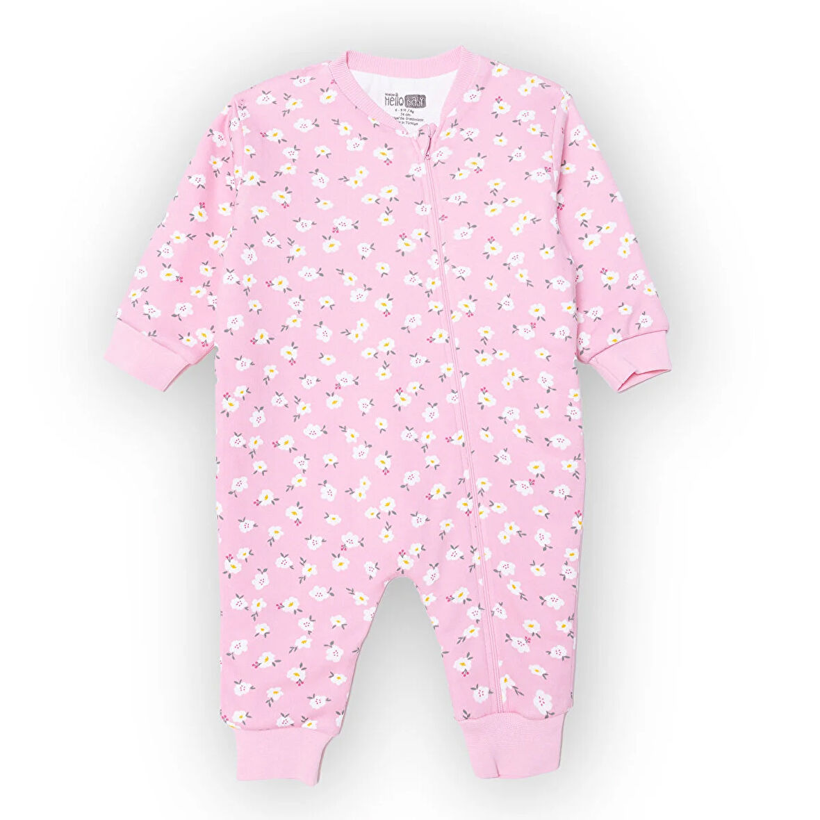 HelloBaby Kız Bebek Uyku Tulumu 1 Tog Fermuarlı Bisiklet Yaka Uzun Kol