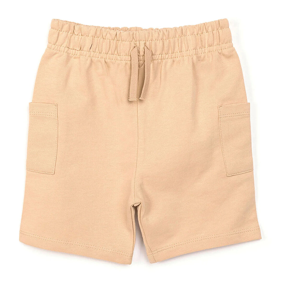 HelloBaby Erkek Bebek Basic Şort Reçme Paça Bej