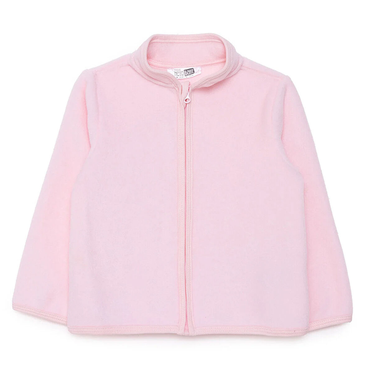 HelloBaby Kız Bebek Polar Hırka Fermuarlı Hakim Yaka Uzun Kol