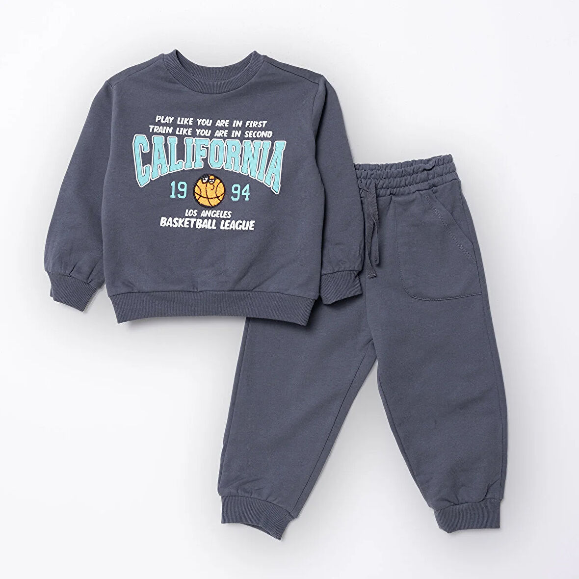 HelloBaby Erkek Bebek Eşofman Takım Bisiklet Yaka Uzun Kol