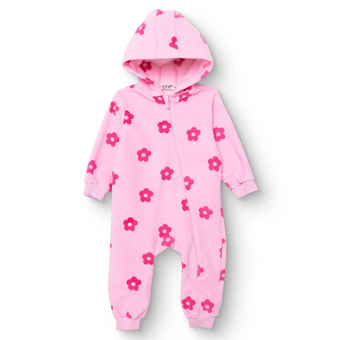 HelloBaby Kız Bebek Polar Patiksiz Tulum Uzun Kol Lastikli Paça