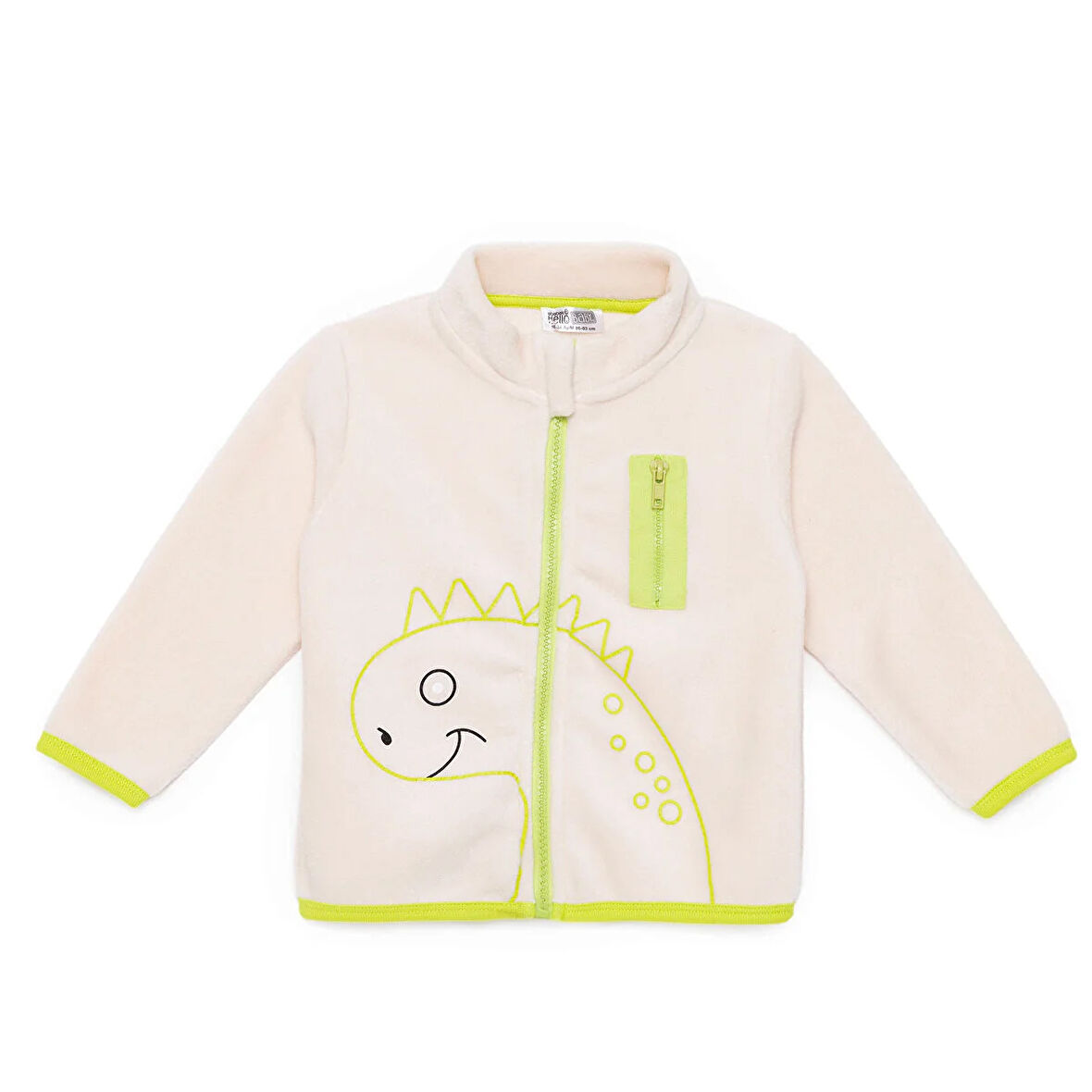 HelloBaby Erkek Bebek Polar Hırka Fermuarlı Cepli Uzun Kol