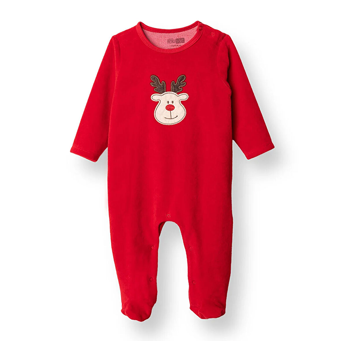 HelloBaby Yenidoğan Kadife Patikli Tulum