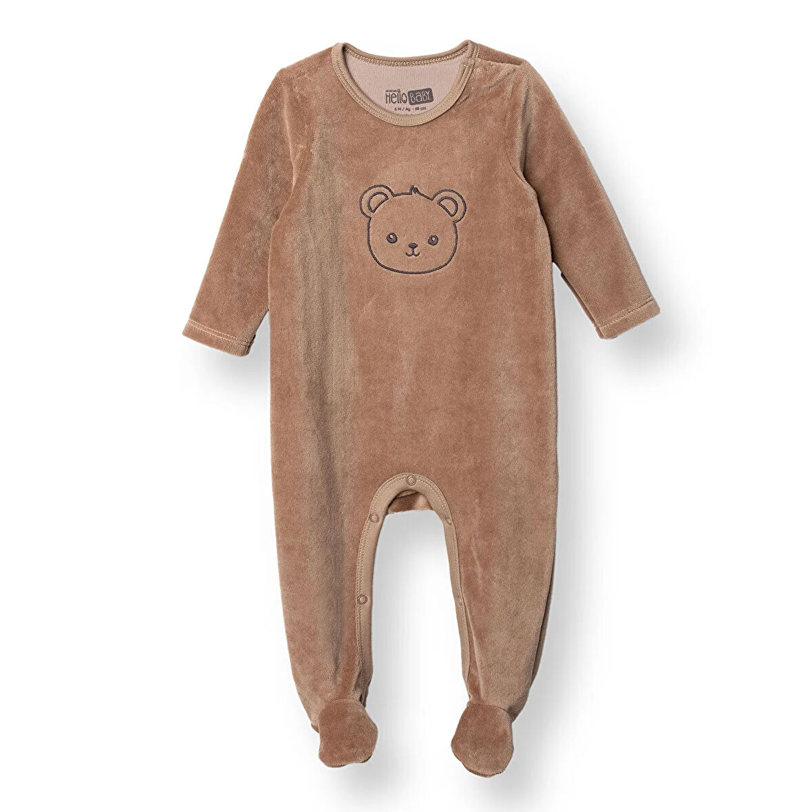 HelloBaby Yenidoğan Kadife Patikli Tulum