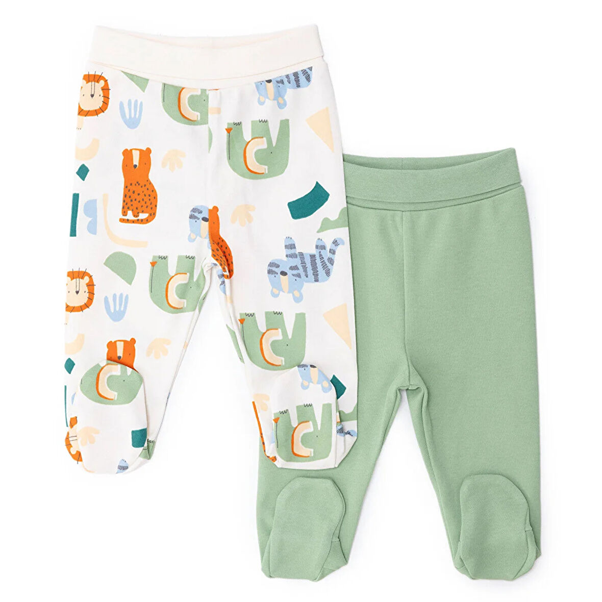 HelloBaby Yenidoğan Erkek Bebek 2li Patikli Alt