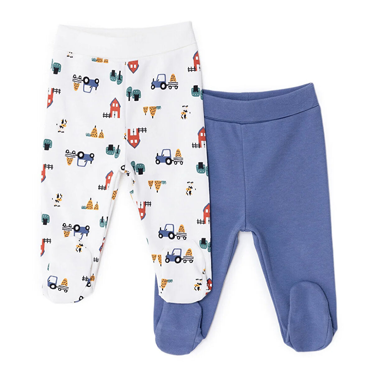 HelloBaby Yenidoğan Erkek Bebek 2li Patikli Alt