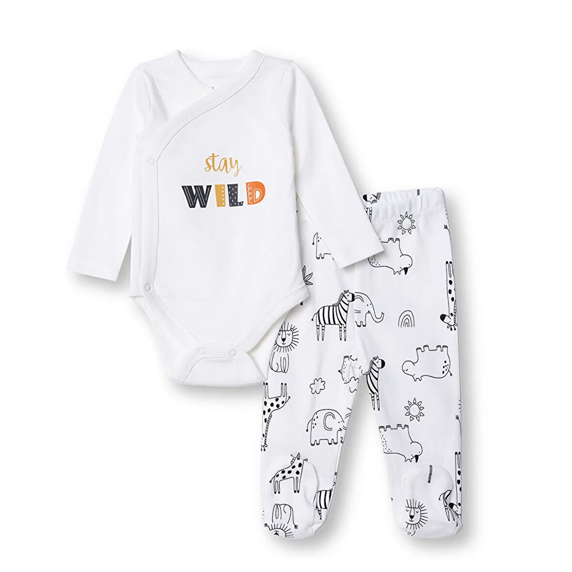 HelloBaby Yenidoğan Zıbın Body-Patikli A