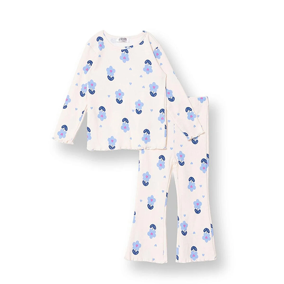 HelloBaby Kız Bebek Eşofman Takım Uzun Kol Reçme Paça