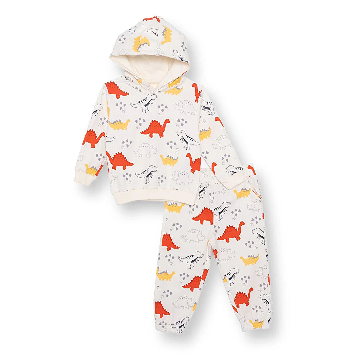 HelloBaby Erkek Bebek Cool Dino Eşofman Takımı Uzun Kol Lastikli Paça