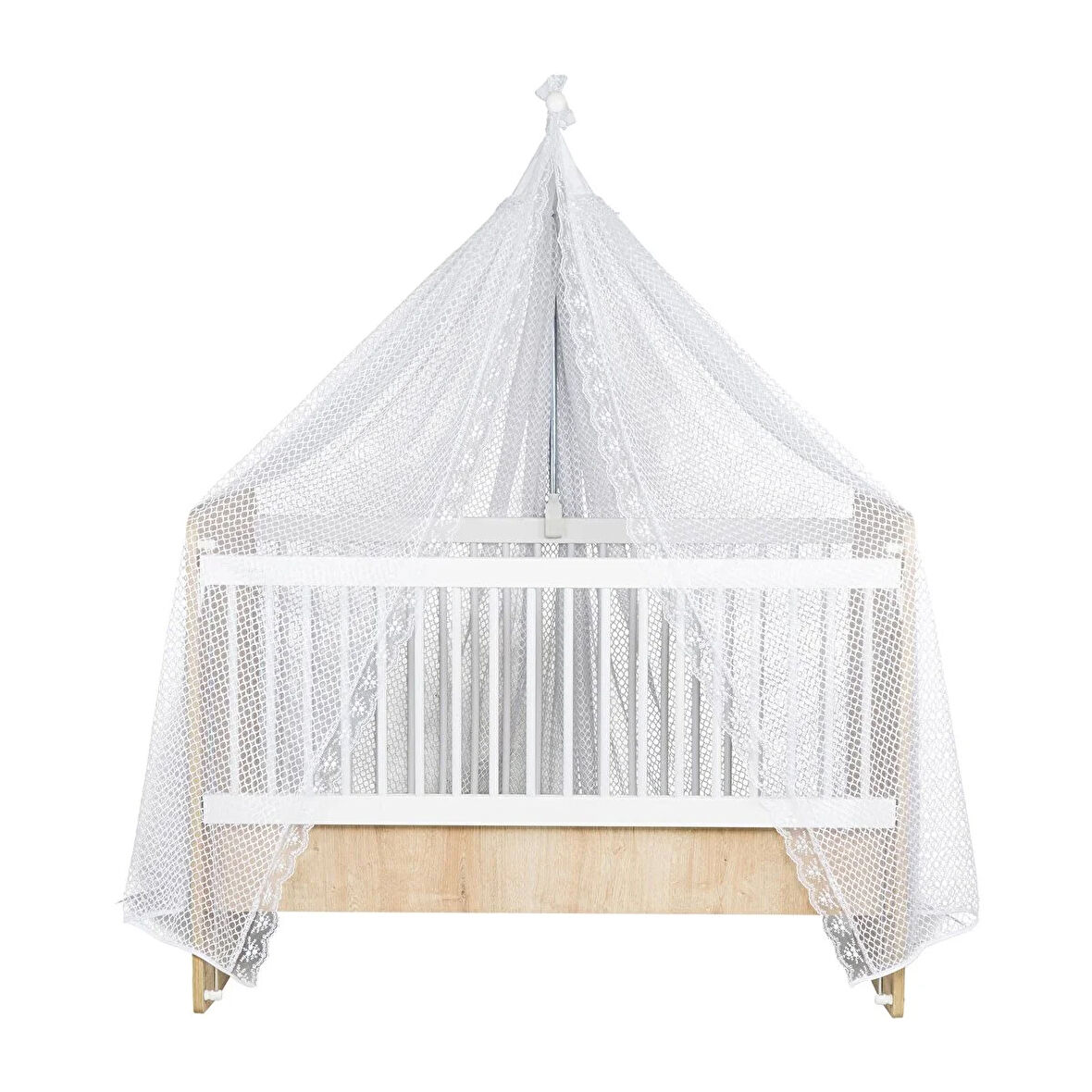 Little Dreams Sedefli Beyaz Tül Cibinlik