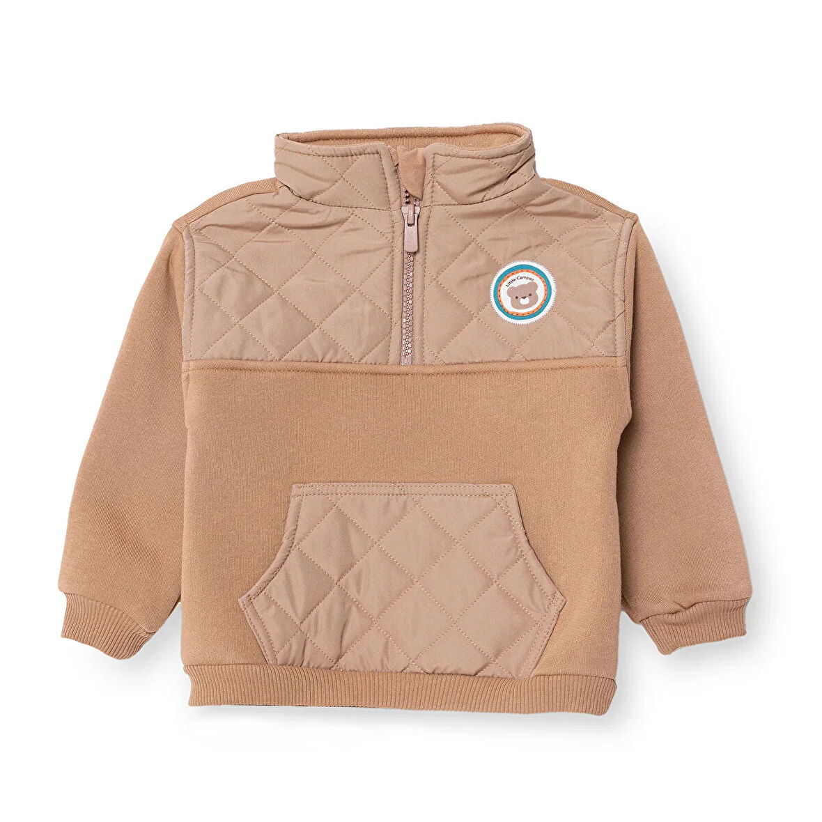 HelloBaby Erkek Bebek Sweatshirt Fermuarlı Camp Life Uzun Kol