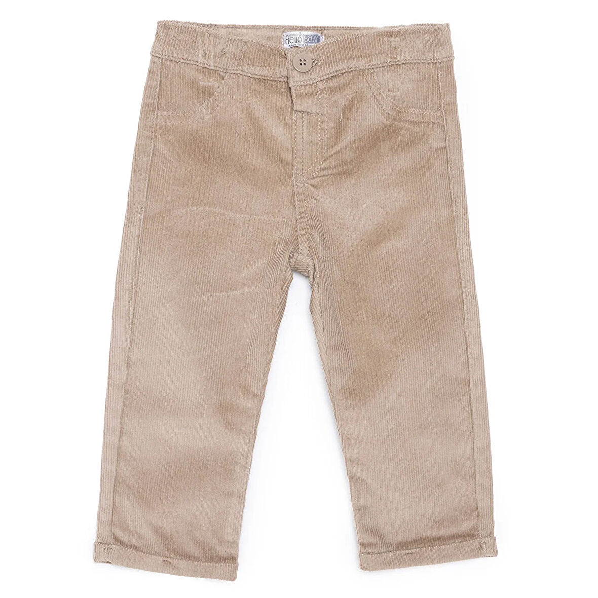 HelloBaby Erkek Bebek Happy Animals Pantolon Gabardin Ribanalı Paça