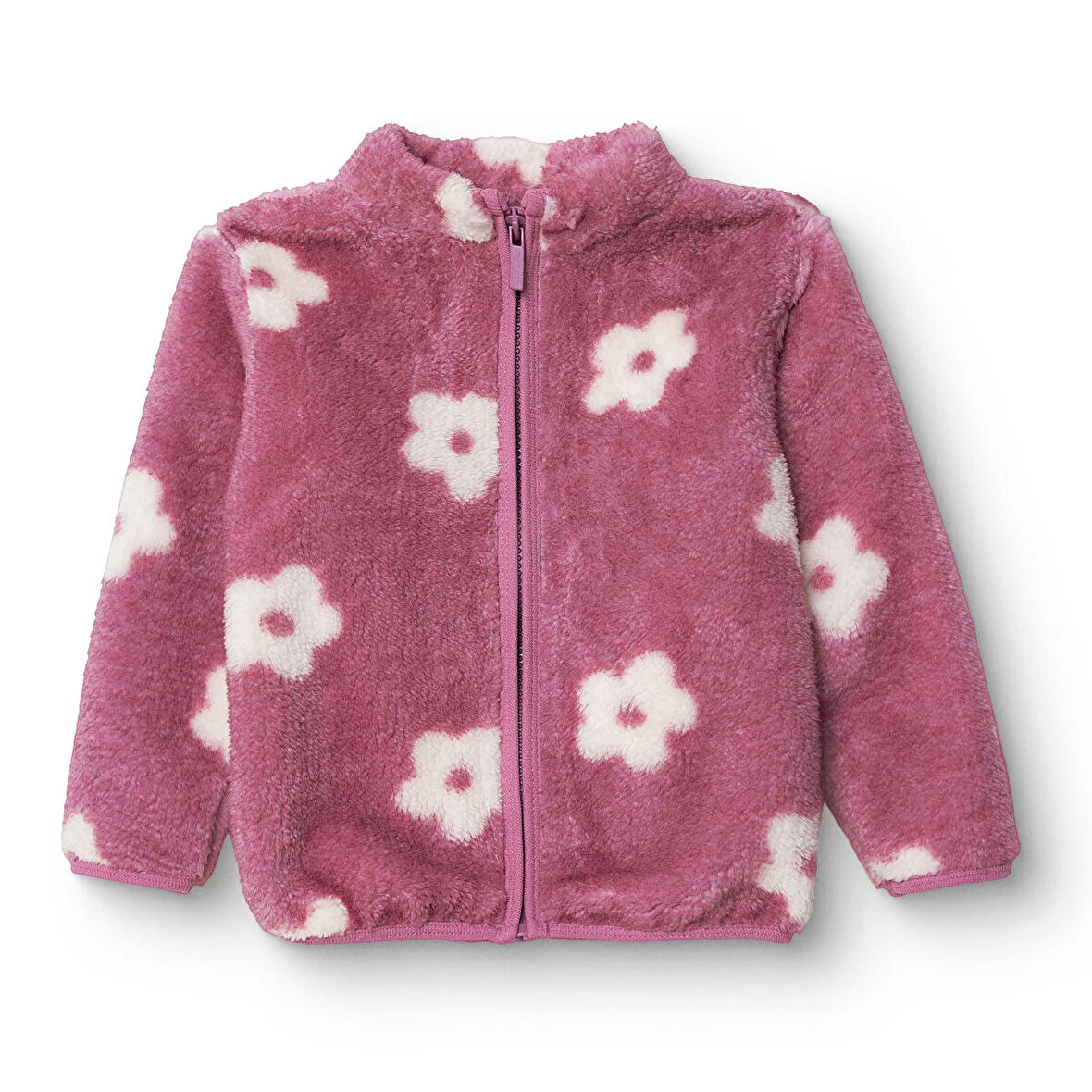 HelloBaby Kız Bebek Enjoy Bear Welsoft Hırka Peluş Bisiklet Yaka Uzun Kol