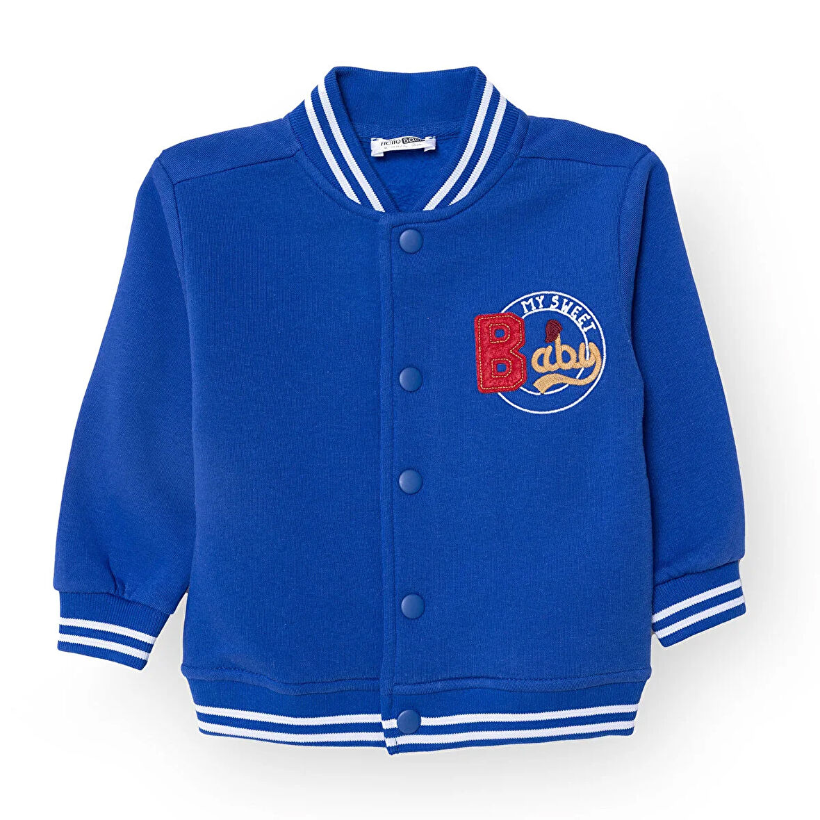 HelloBaby Erkek Bebek Kolej Montları Çıtçıtlı V Yaka