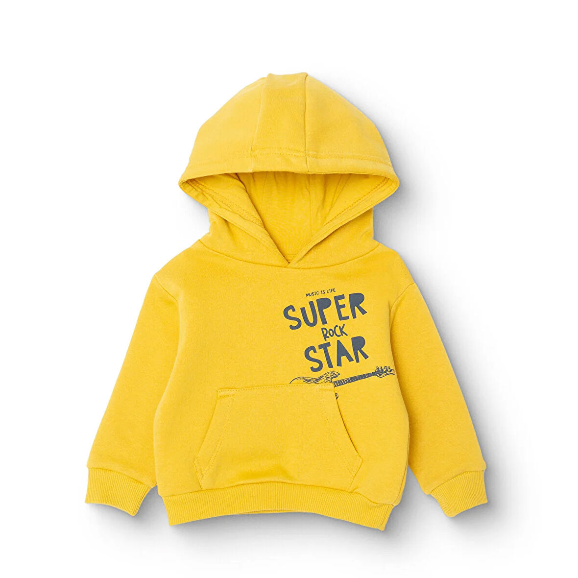 HelloBaby Erkek Bebek Cool Boy Kapüşonlu Sweatshirt İki İplik Kapüşonlu Yaka Uzun Kol