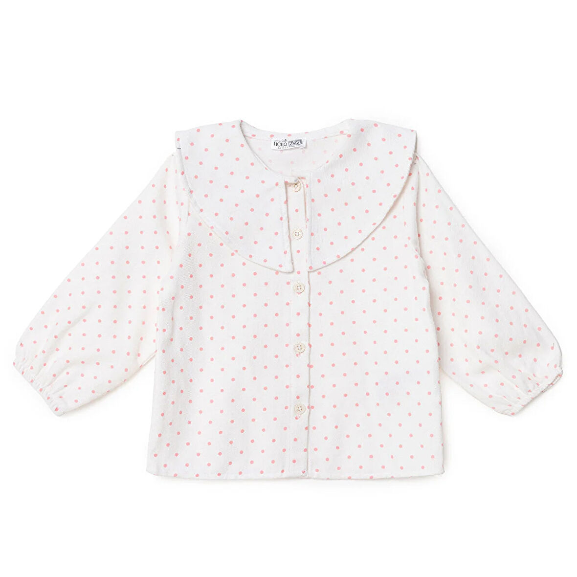 HelloBaby Kız Bebek Gömlek Düğmeli Bebe Yaka Uzun Kol