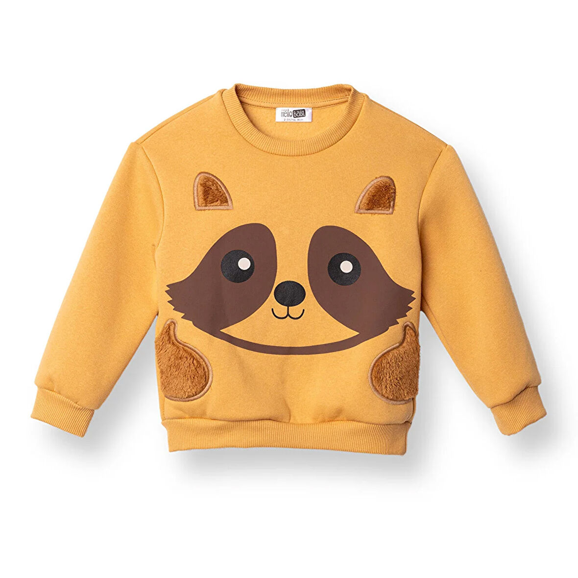 HelloBaby Erkek Bebek Woodland Boy 1 Sweatshirt Şardonlu Bisiklet Yaka Uzun Kol