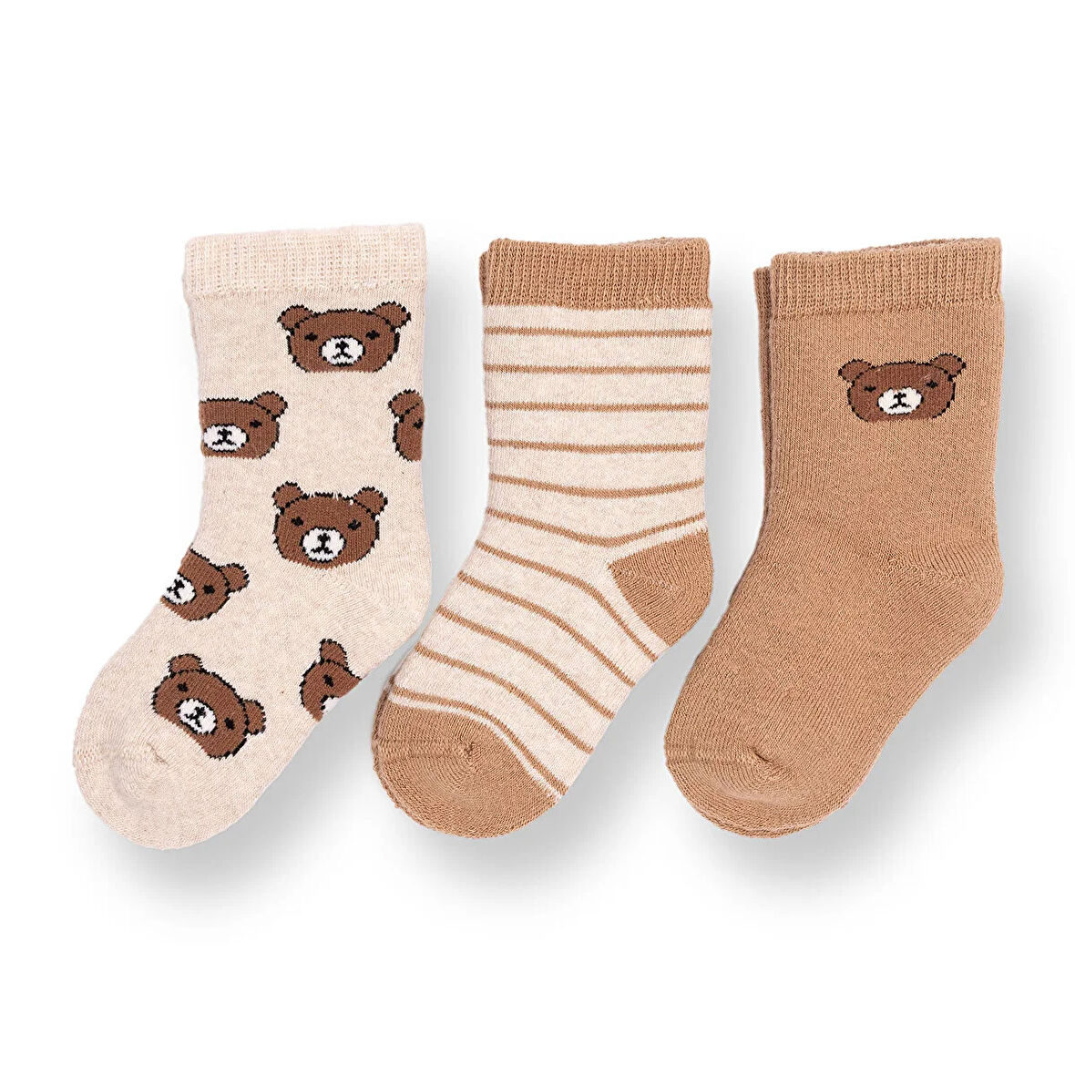 HelloBaby Erkek Bebek 3lü Havlu Çorap