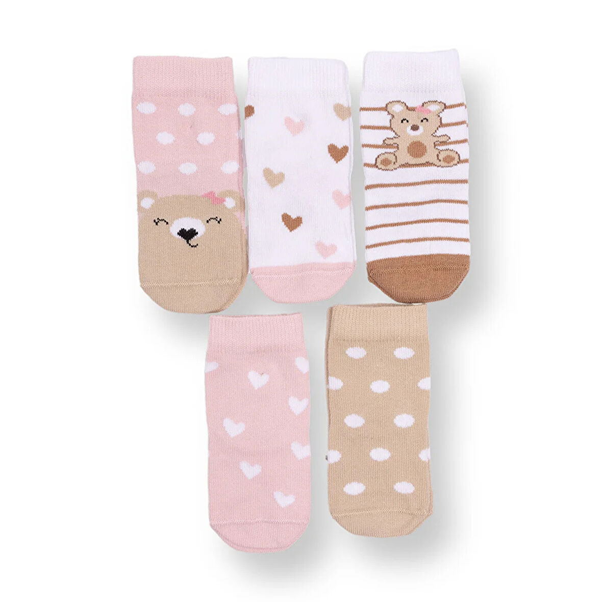 HelloBaby Kız Bebek 5'li Soket Çorap