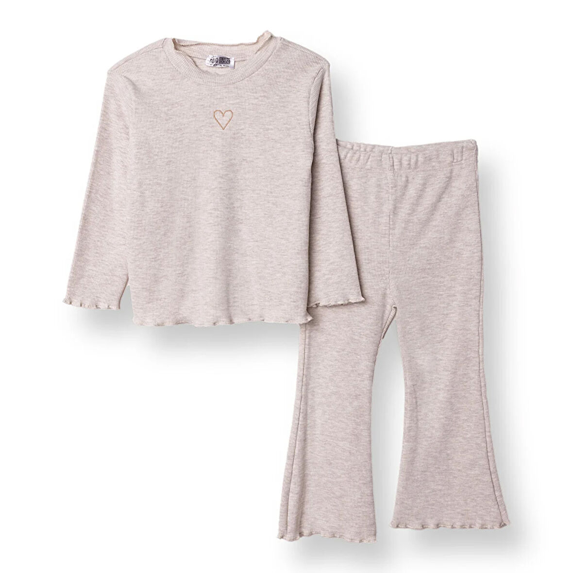 HelloBaby Kız Bebek Leopar Bluz-Tayt Kaşkorse Reçme Paça