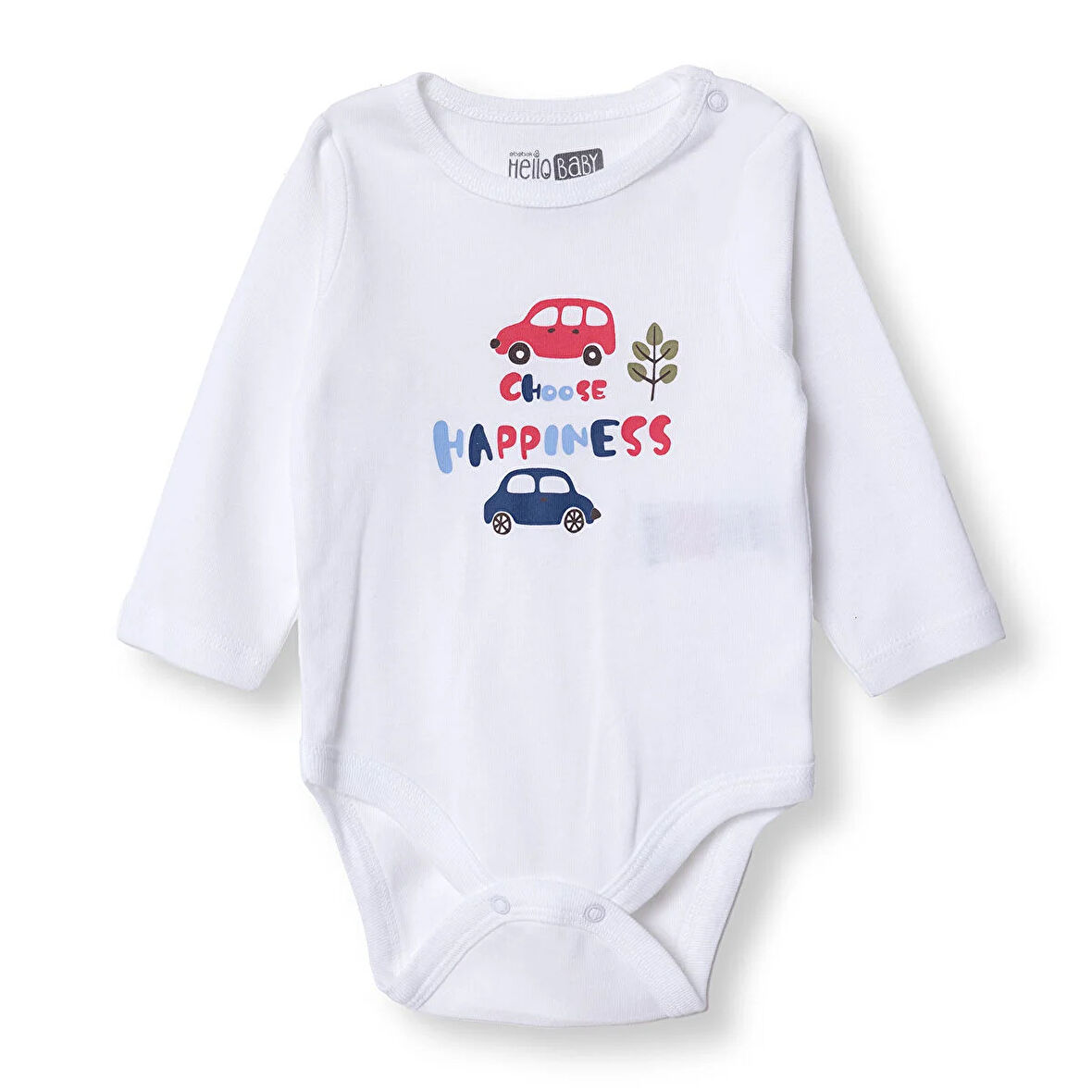HelloBaby Erkek Bebek Uzun Kol Body Çıtçıtlı Yaka