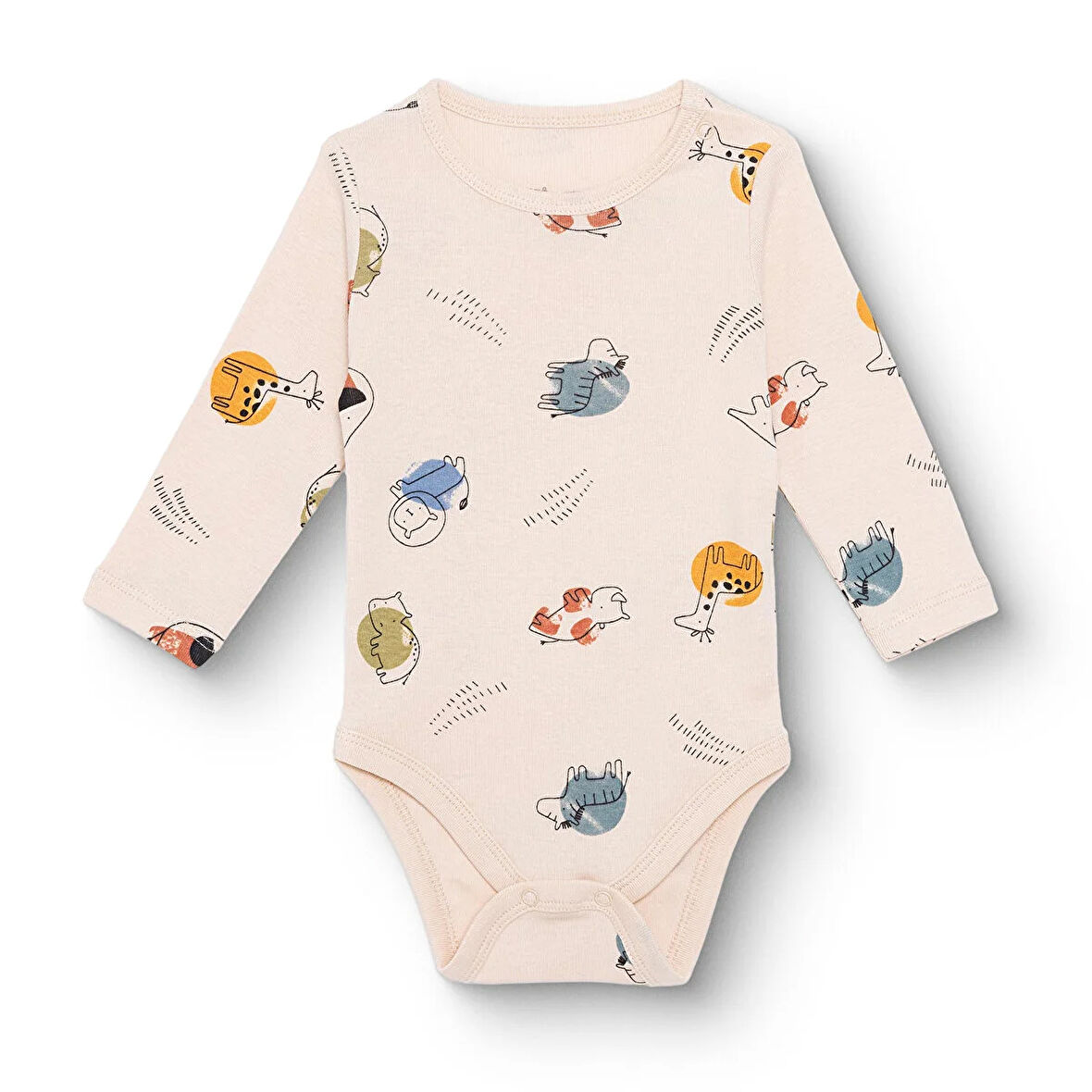 HelloBaby Erkek Bebek Uzun Kol Body Çıtçıtlı Yaka