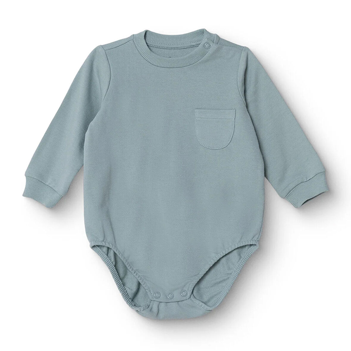 HelloBaby Erkek Bebek Uzun Kol Body İki İplik Çıtçıtlı Yaka Uzun Kol