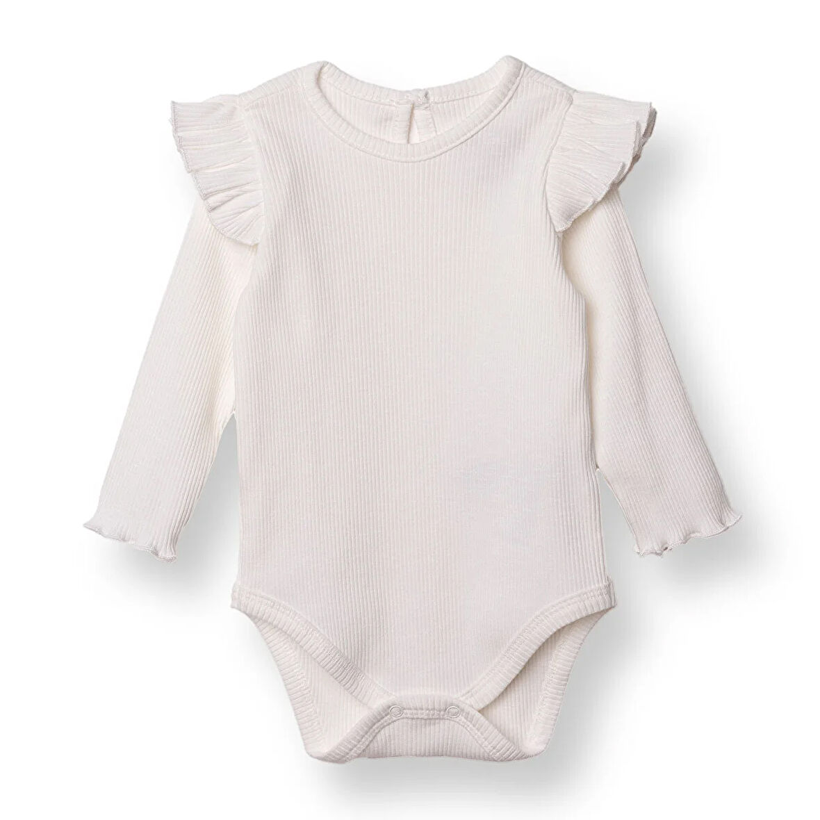 HelloBaby Kız Bebek Uzun Kol Body Bisiklet Yaka