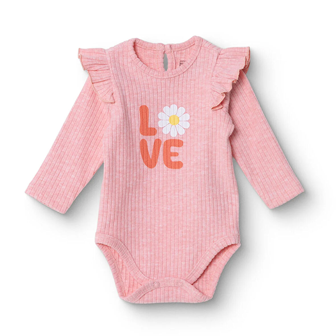 HelloBaby Kız Bebek Uzun Kol Body Kaşkorse Bisiklet Yaka Uzun Kol