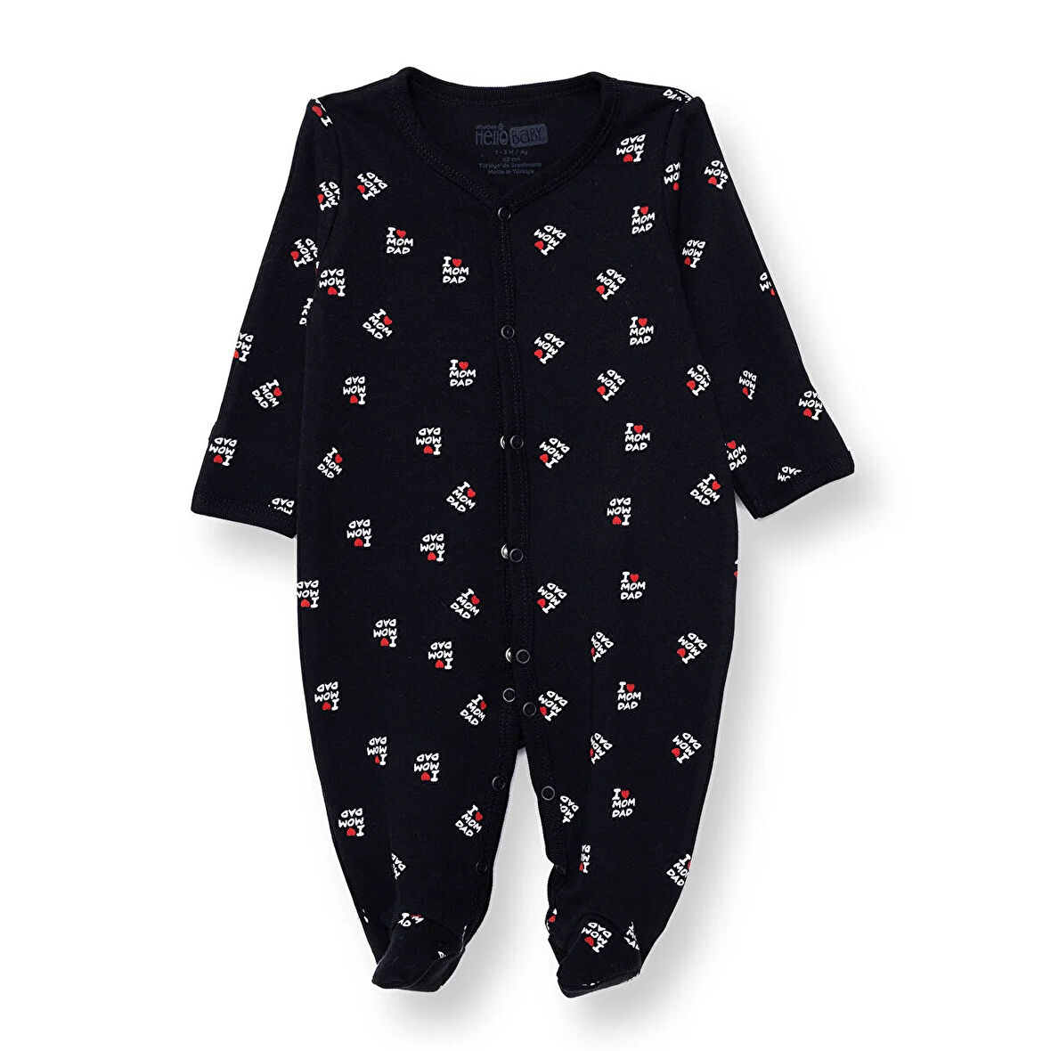 HelloBaby Unisex Patikli Tulum İnterlok Bisiklet Yaka Uzun Kol Patikli Paça