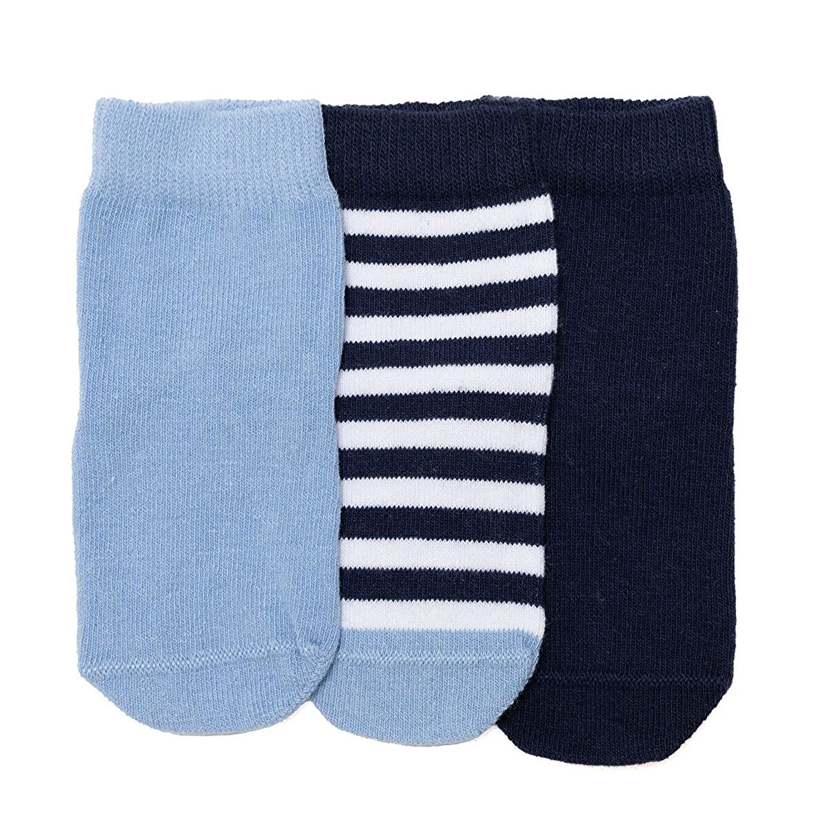 HelloBaby Erkek Bebek 3lü Kaydırmaz Çorap