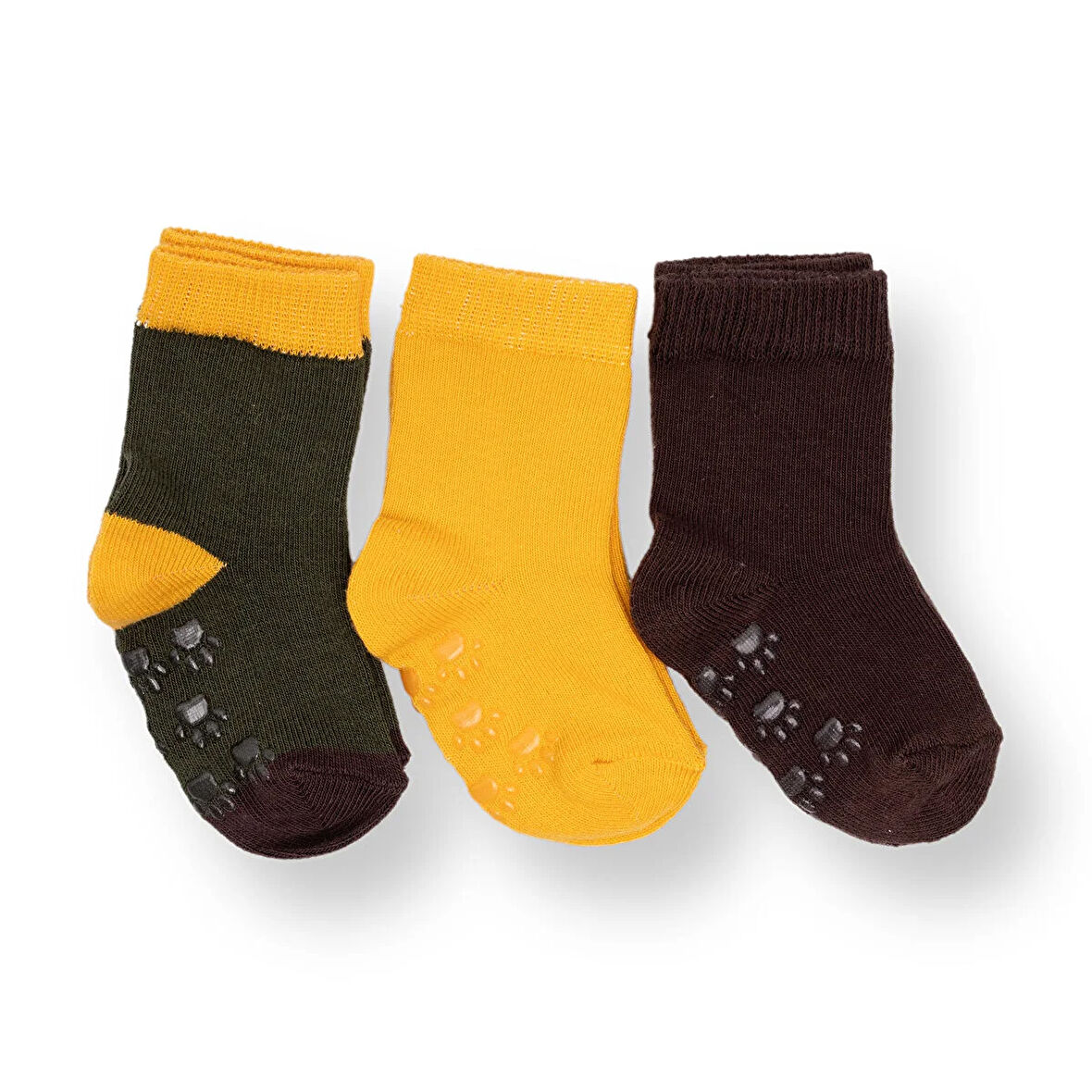 HelloBaby Erkek Bebek 3lü Kaydırmaz Çorap