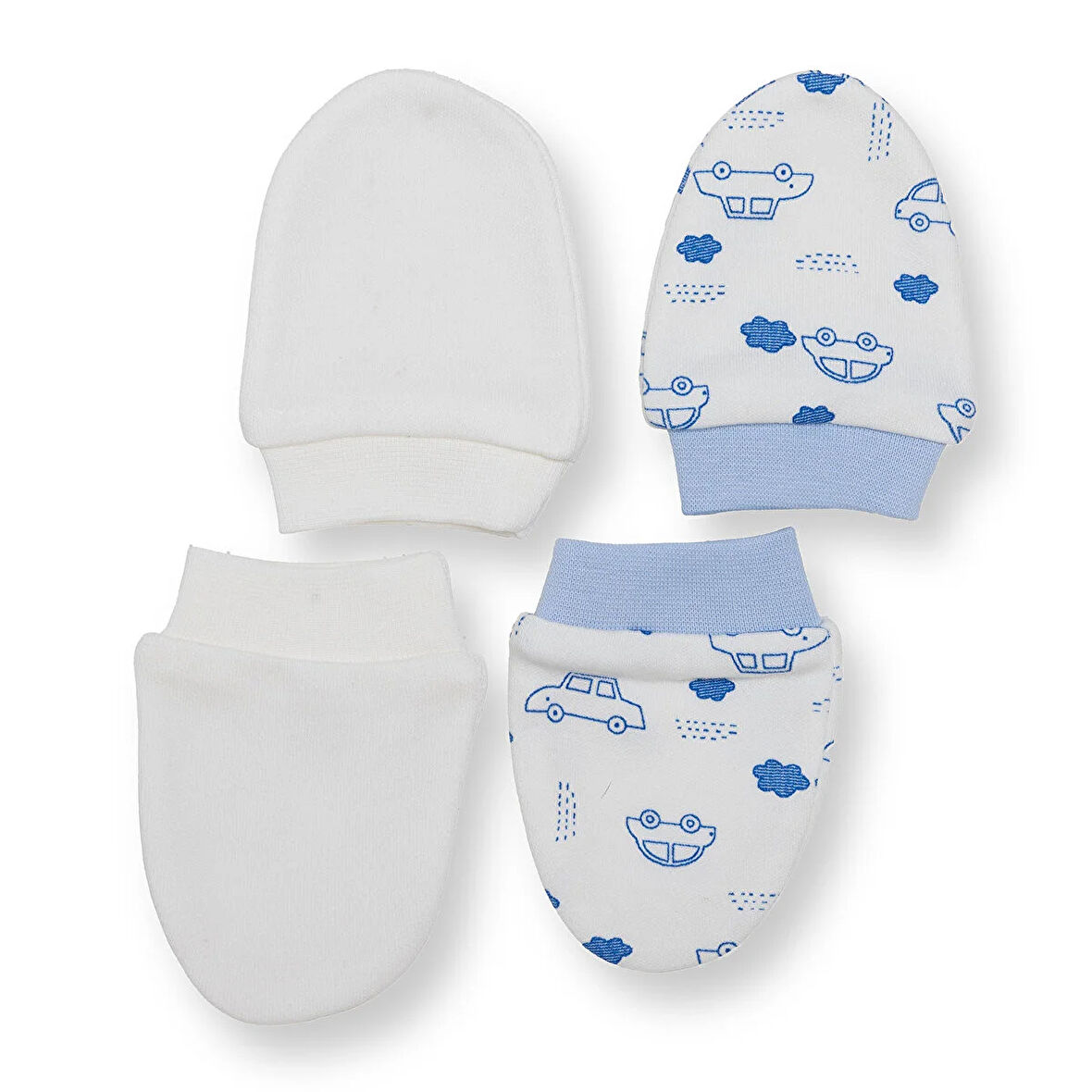 HelloBaby Erkek Bebek Yenidoğan 2'li Eldiven İnterlok