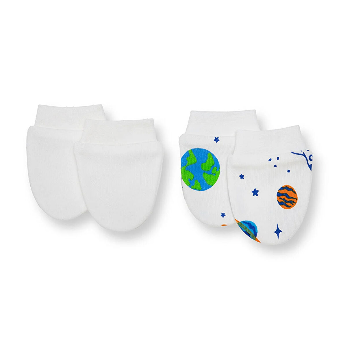 HelloBaby Erkek Bebek Yenidoğan 2'li Eldiven İnterlok