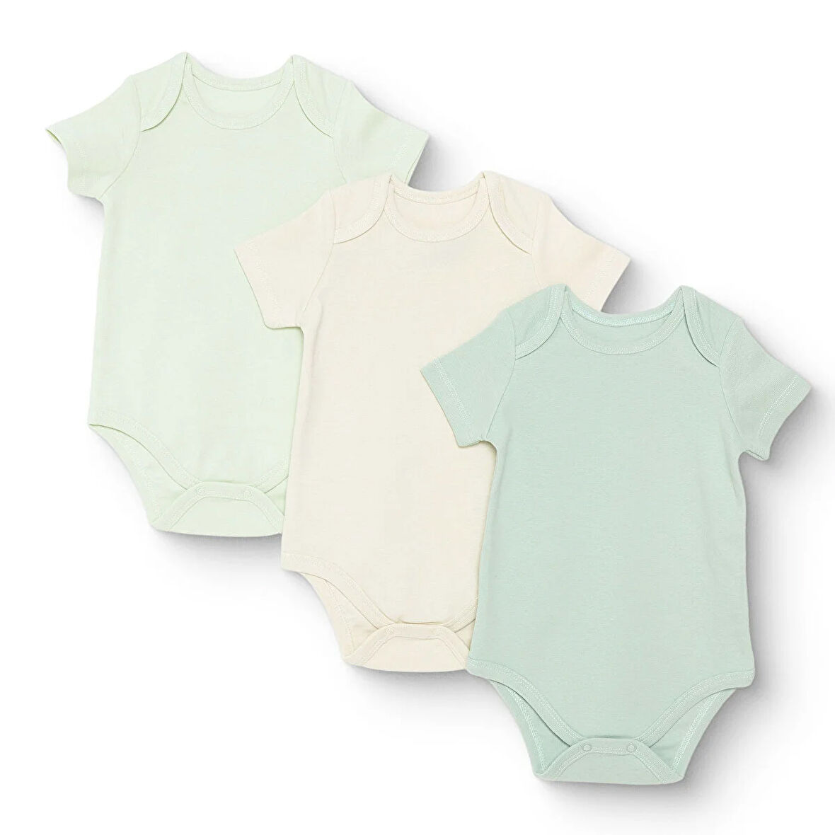 HelloBaby Erkek Bebek 3lü Atlet Body Bisiklet Yaka Kısa Kol