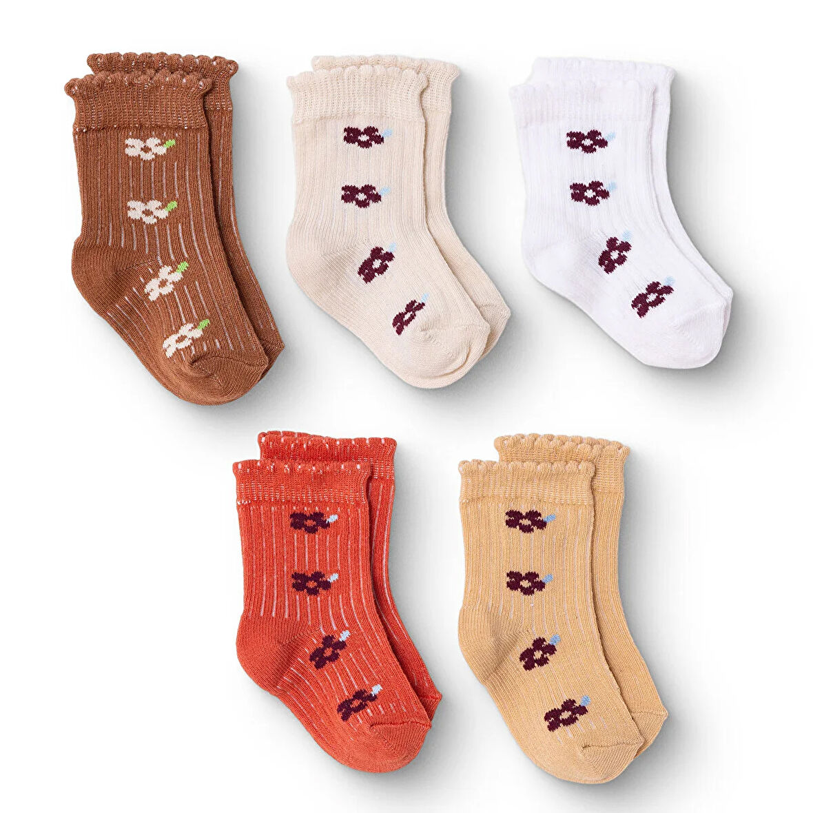 HelloBaby Kız Bebek 5'li Soket Çorap