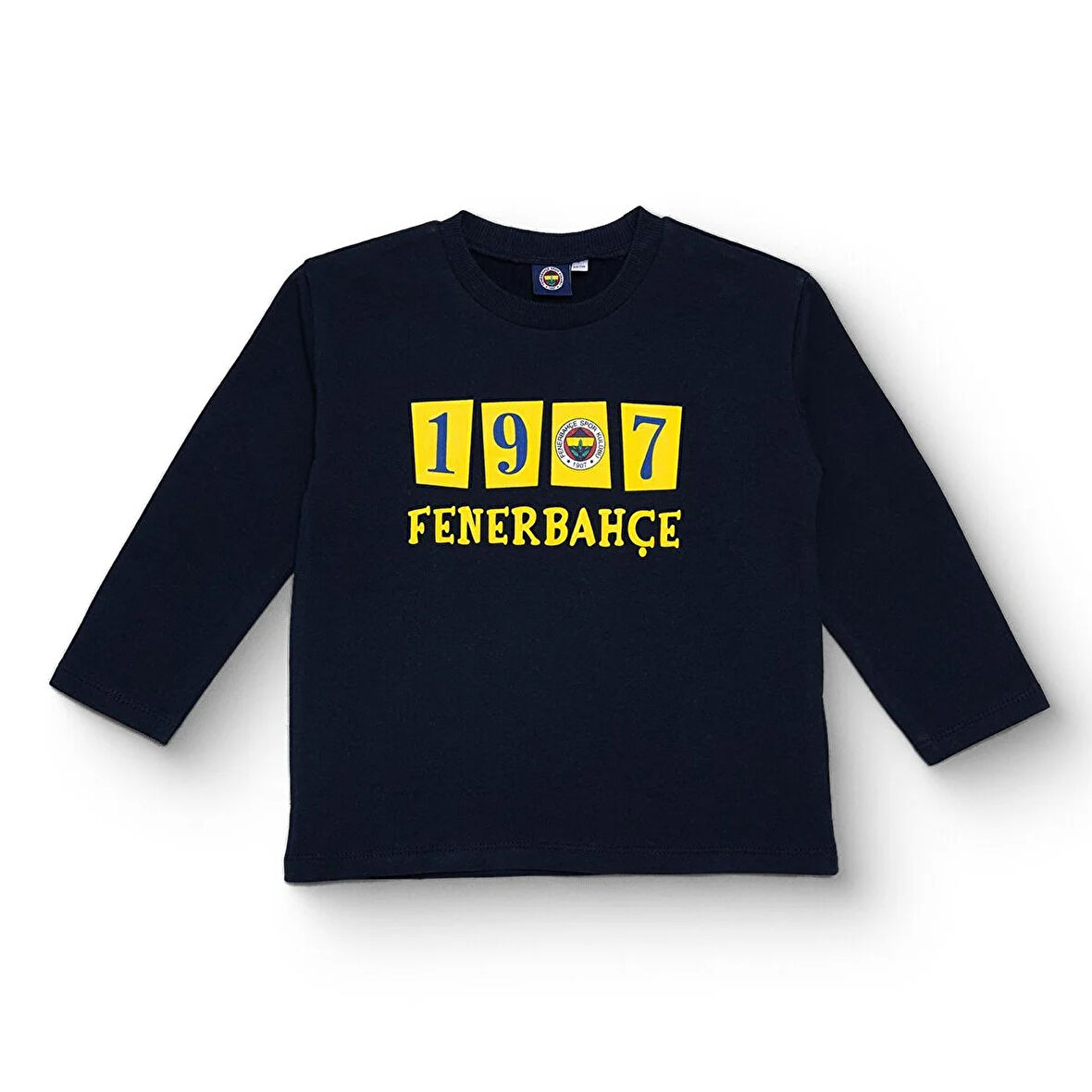 Fenerbahçe Unisex Sweatshirt İki İplik Bisiklet Yaka Uzun Kol