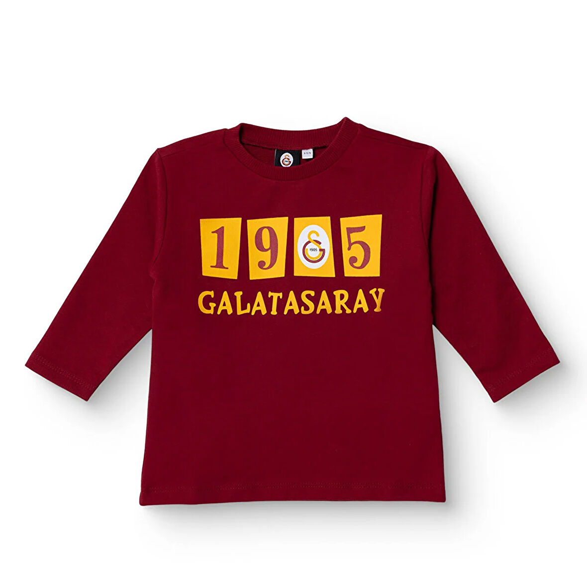Galatasaray Unisex Sweatshirt İki İplik Bisiklet Yaka Uzun Kol