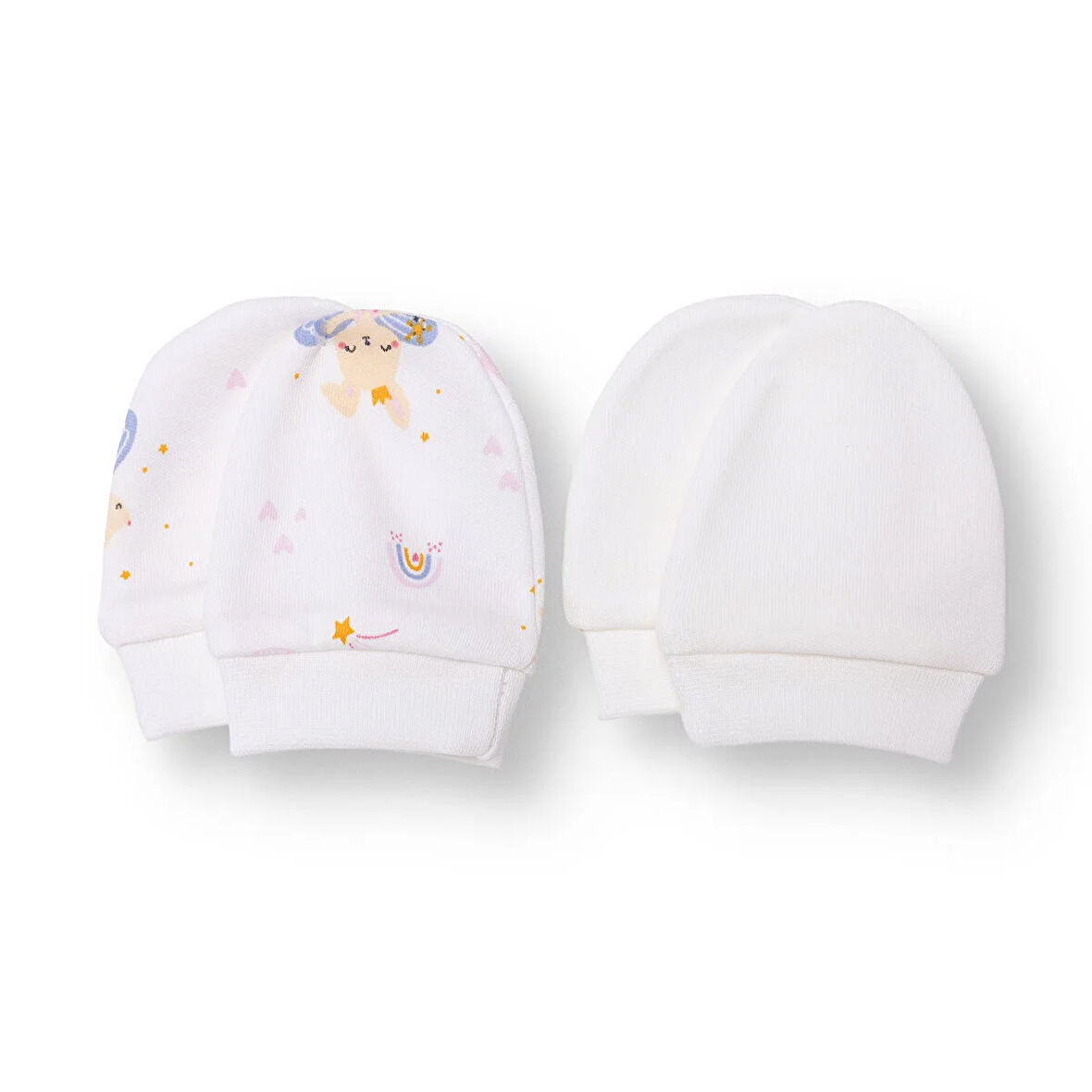 HelloBaby Kız Bebek Yenidoğan Eldiven İnterlok