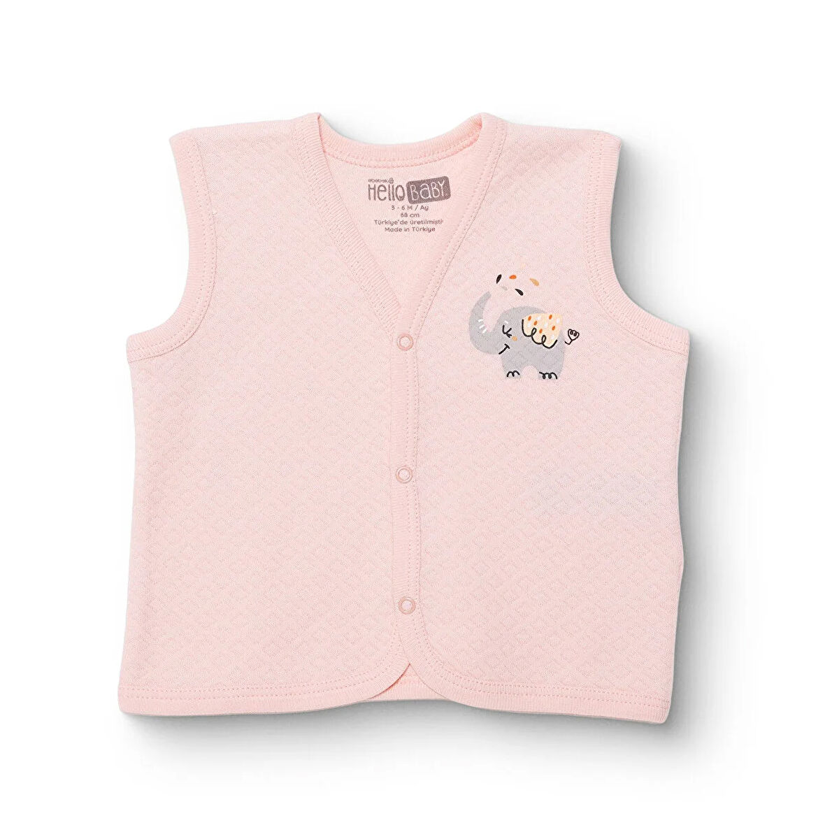 HelloBaby Kız Bebek Kapitone Yelek Kapitone Örme Bisiklet Yaka Atlet Kol