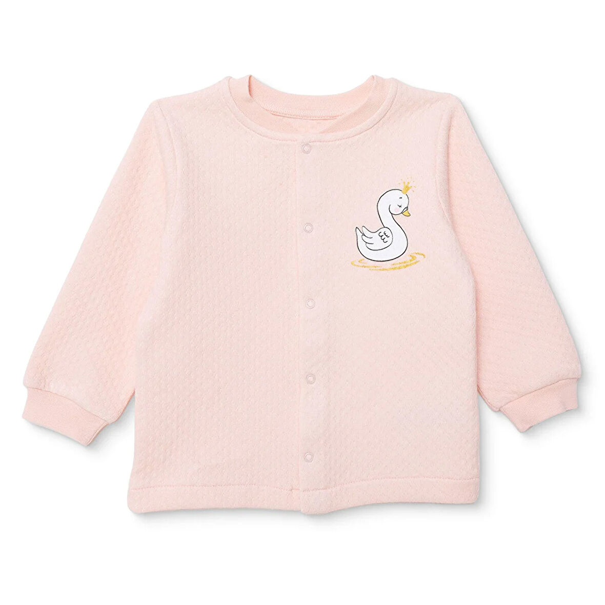 HelloBaby Kız Bebek Kapitone Hırka Kapitone Örme Bisiklet Yaka Atlet Kol