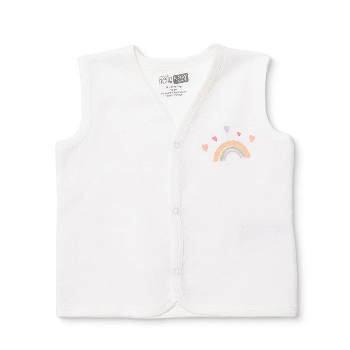 HelloBaby Kız Bebek Kapitone Yelek Kapitone Örme Bisiklet Yaka Atlet Kol