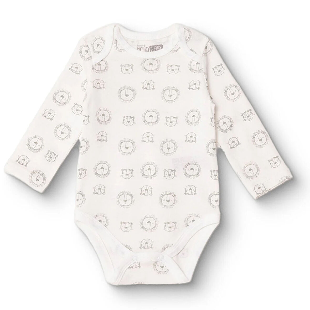 HelloBaby Erkek Bebek Uzun Kol Body Ribana Zarf Yaka